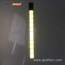 Reflective Crystal Lattice Yellow PVC Velcro Armband